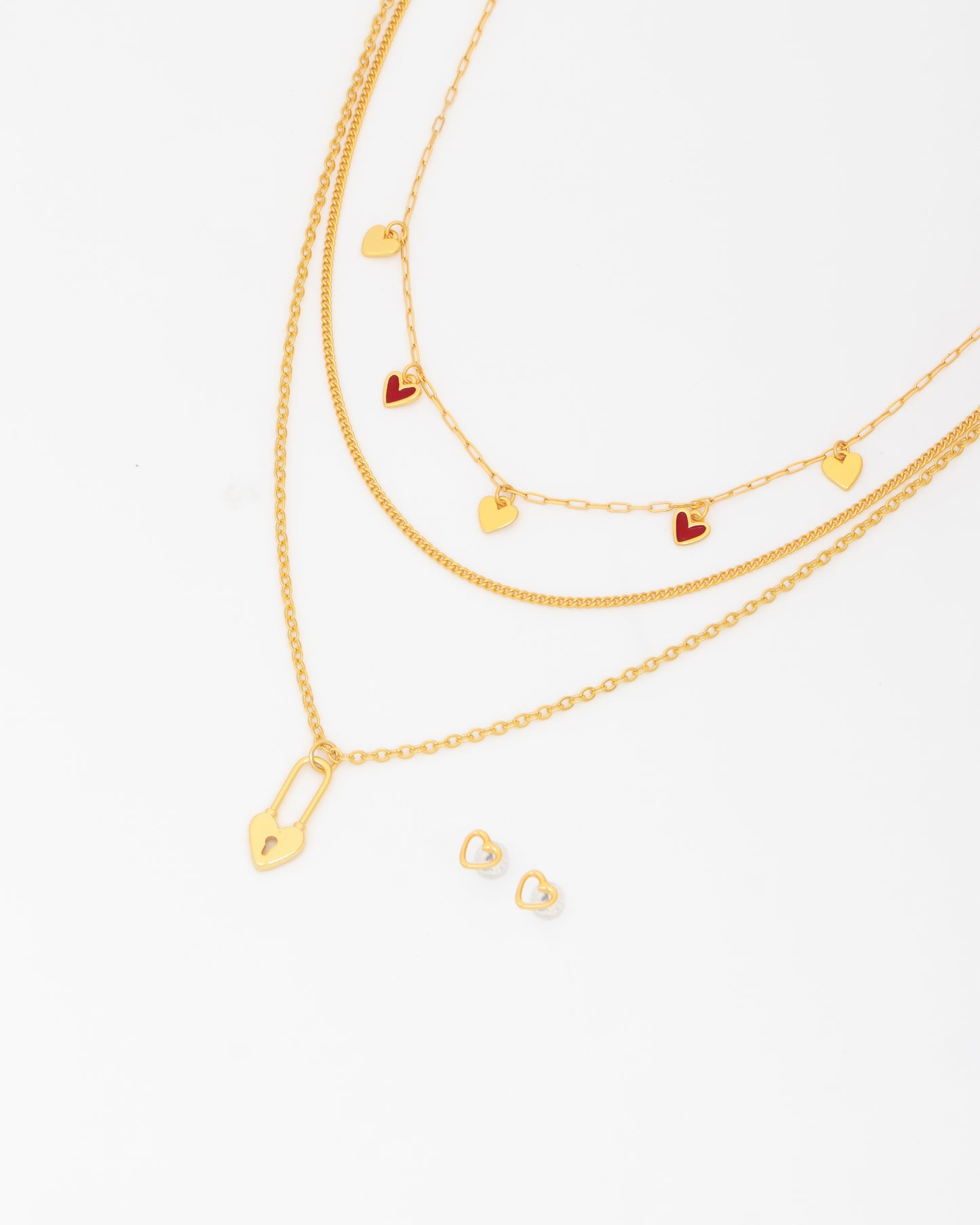 Set Layering X2 Corazon Candado