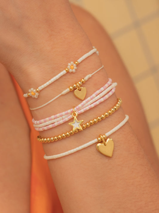 Set X5 Pulseras Margaritas