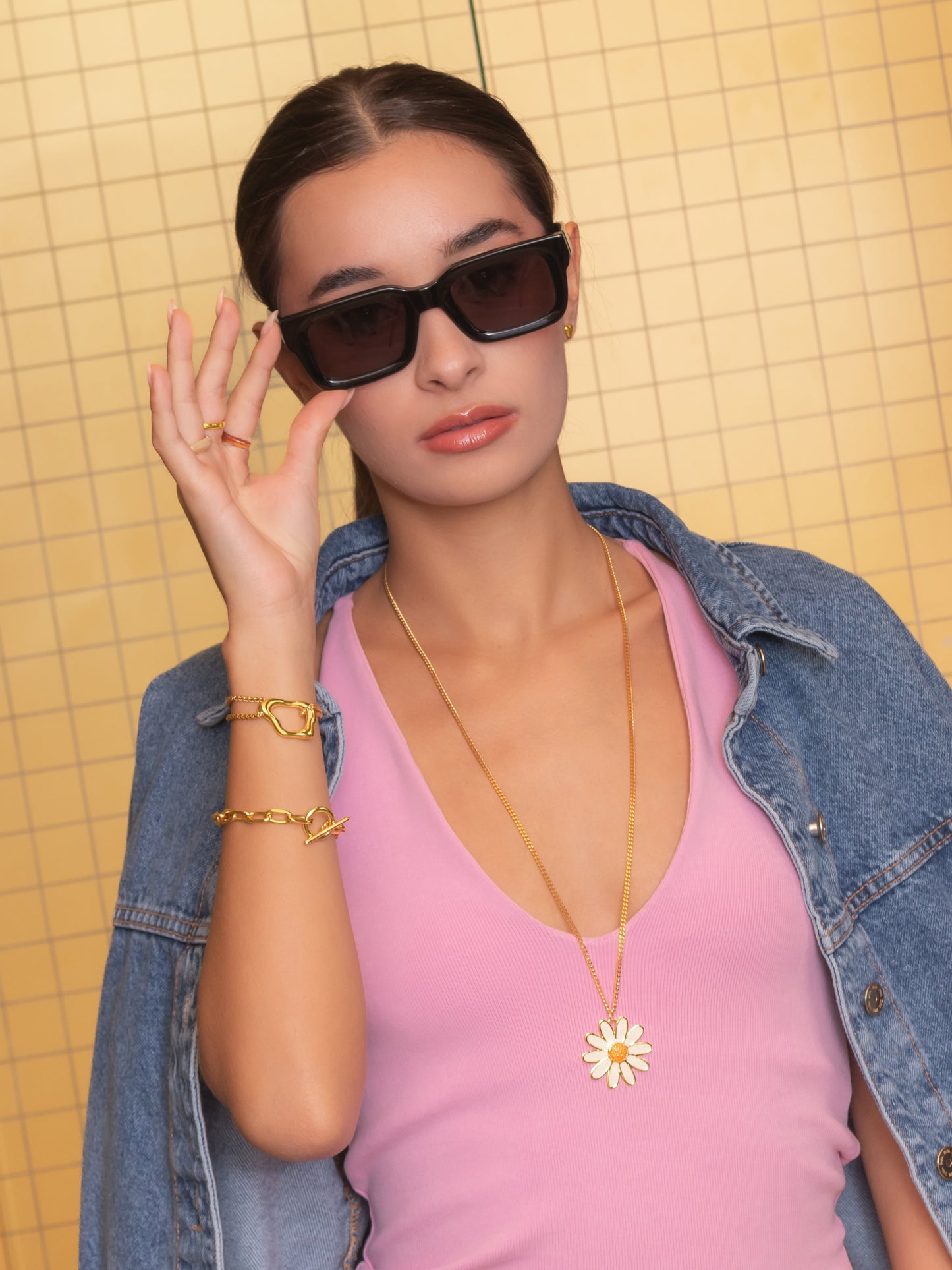 Collar Maxi Margarita + Aretes