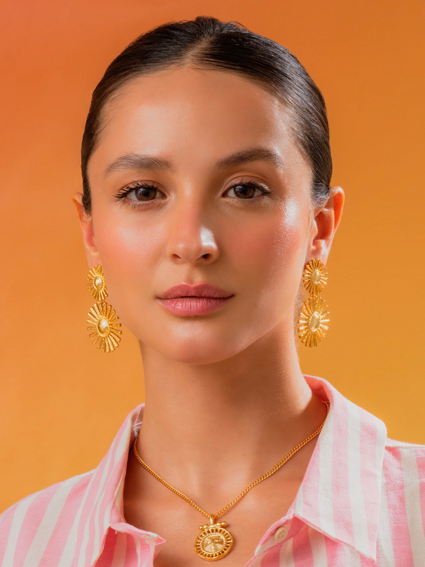 Aretes Maxi Sol Destello