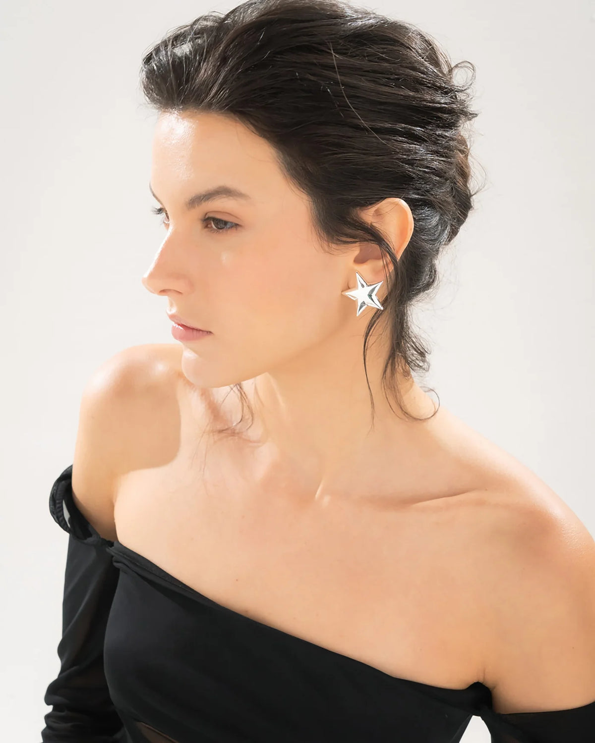 Aretes Maxi Estrella Plata