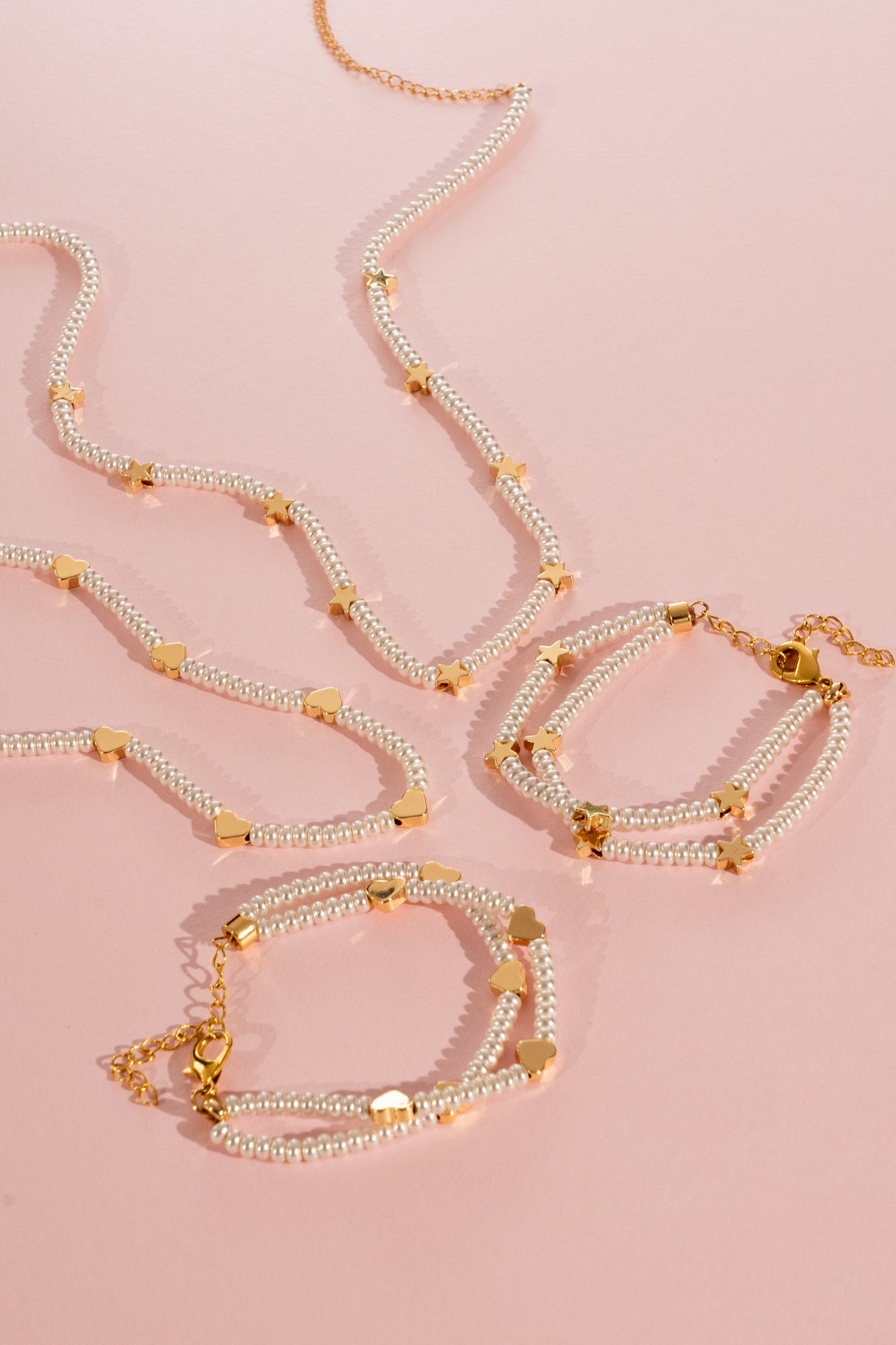 Pulseras 2 en 1 corazones