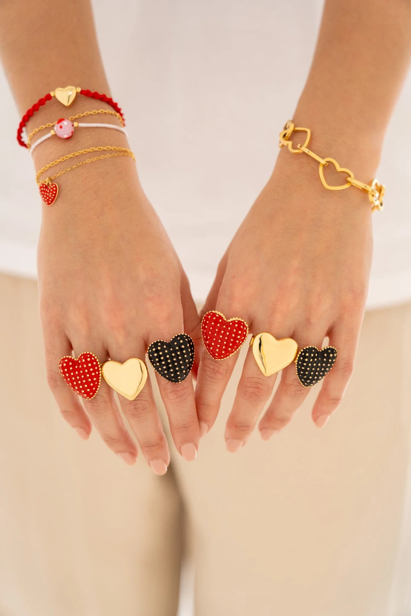 Pulsera Cadena Corazón + Aretes By Jose y Cami