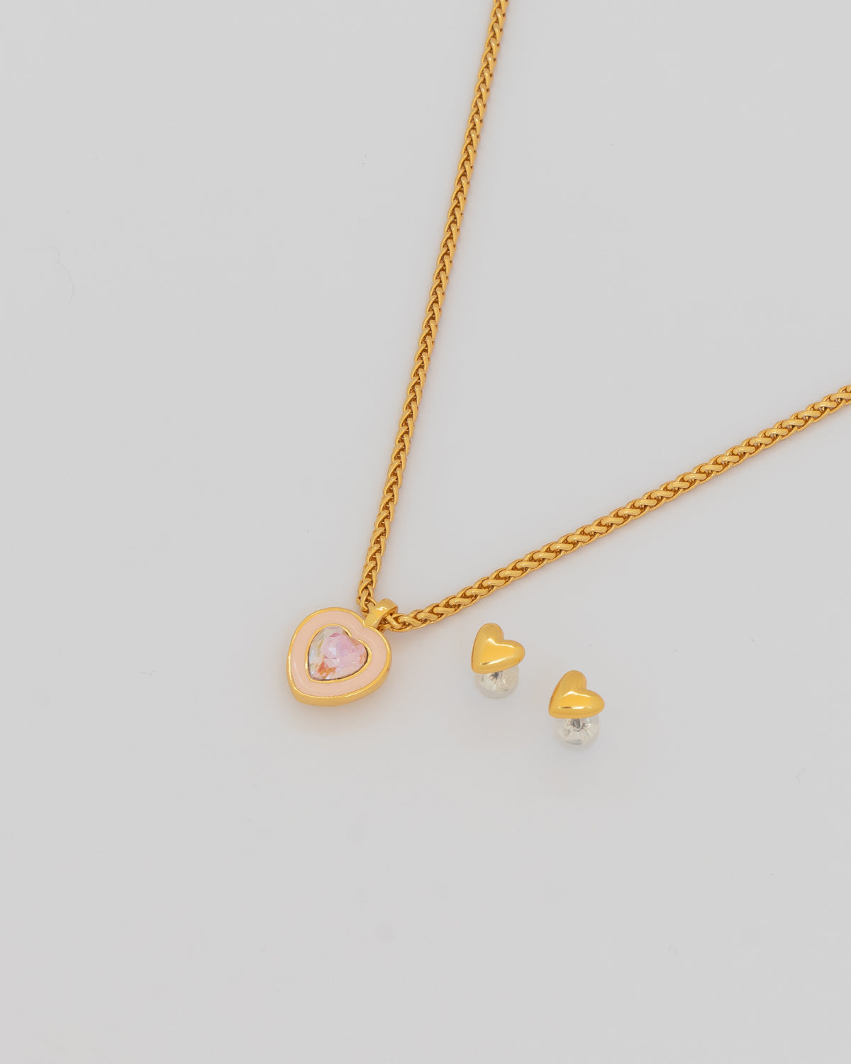 Collar Corazón Cristal Nude