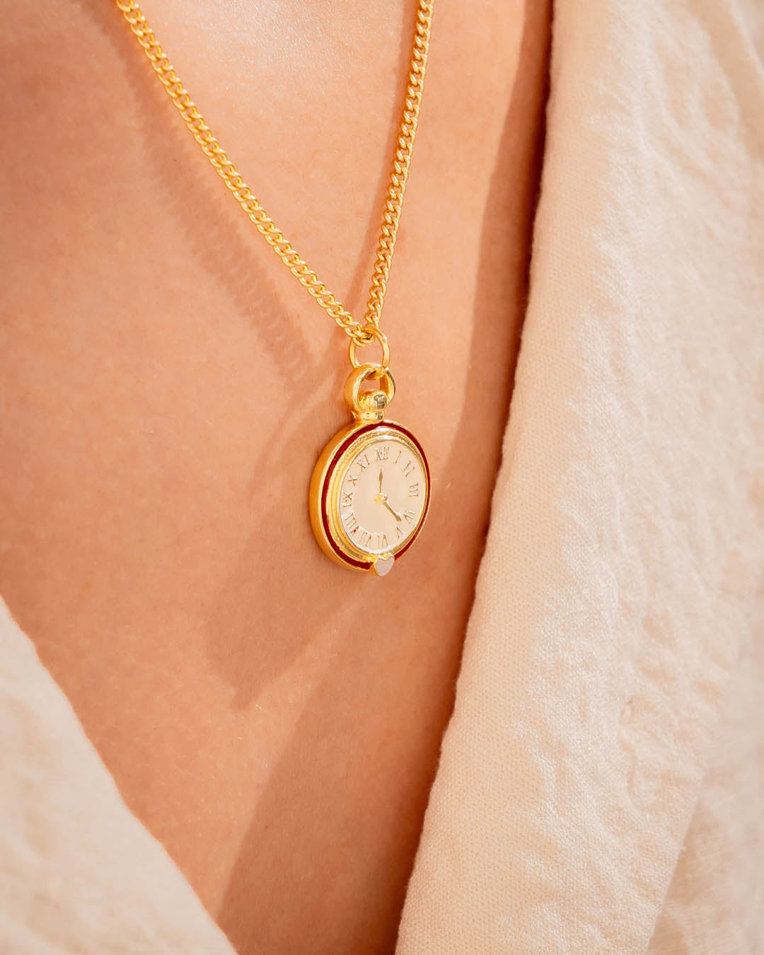 Collar Reloj + Aretes