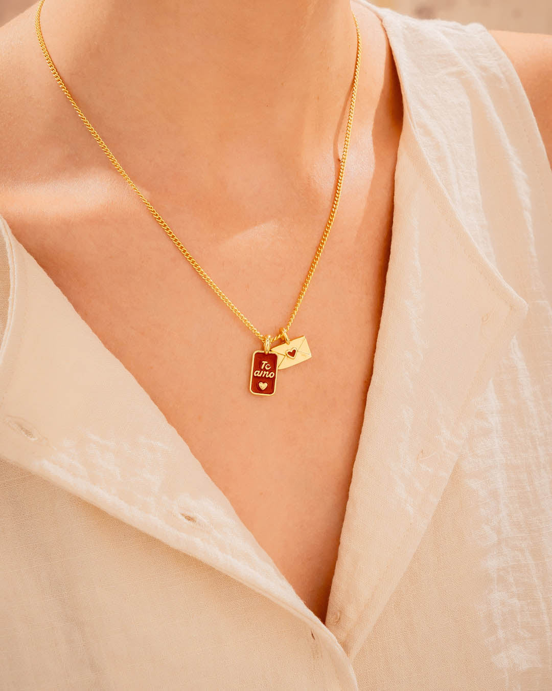 Collar Carta TE AMO + Aretes