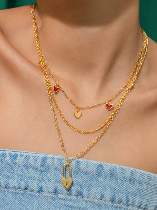 Set Layering X2 Corazon Candado