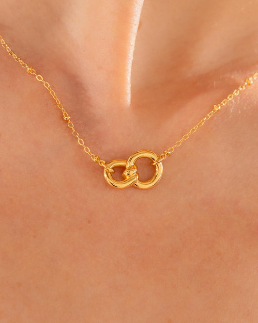 Collar Eslabón Lazo + Aretes