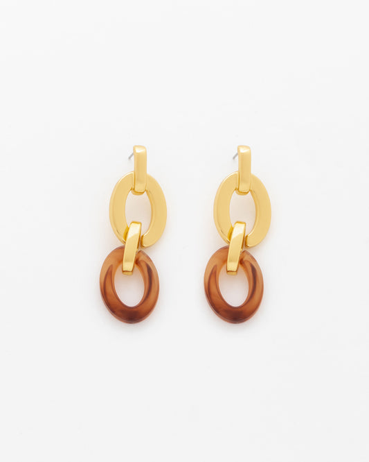 Aretes Eslabón Mocca