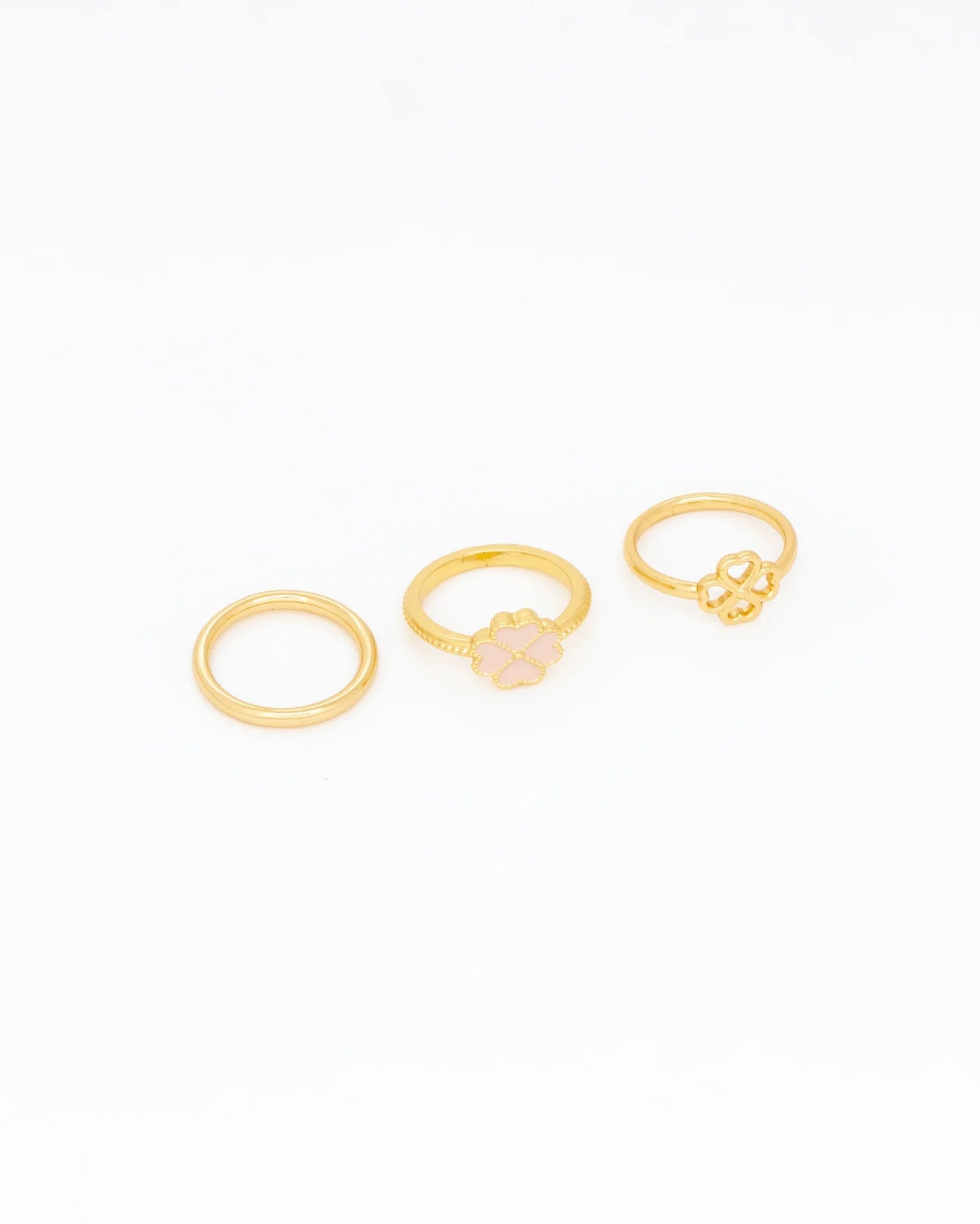 Set X3 Anillos Trebol