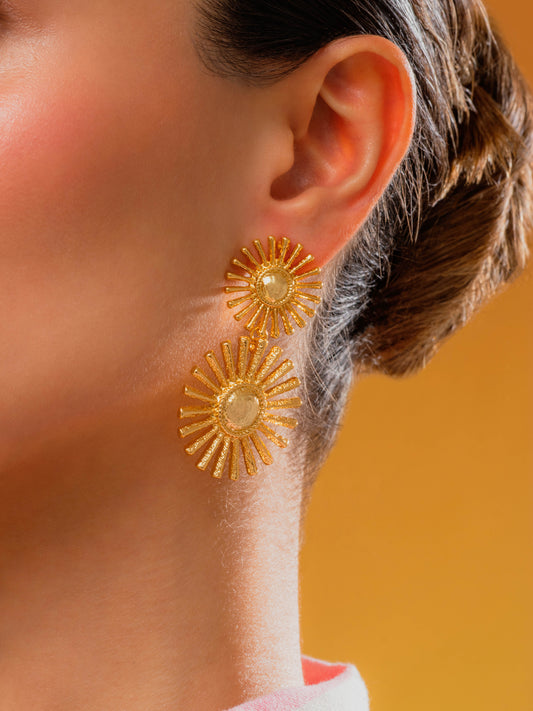 Aretes Maxi Sol Destello