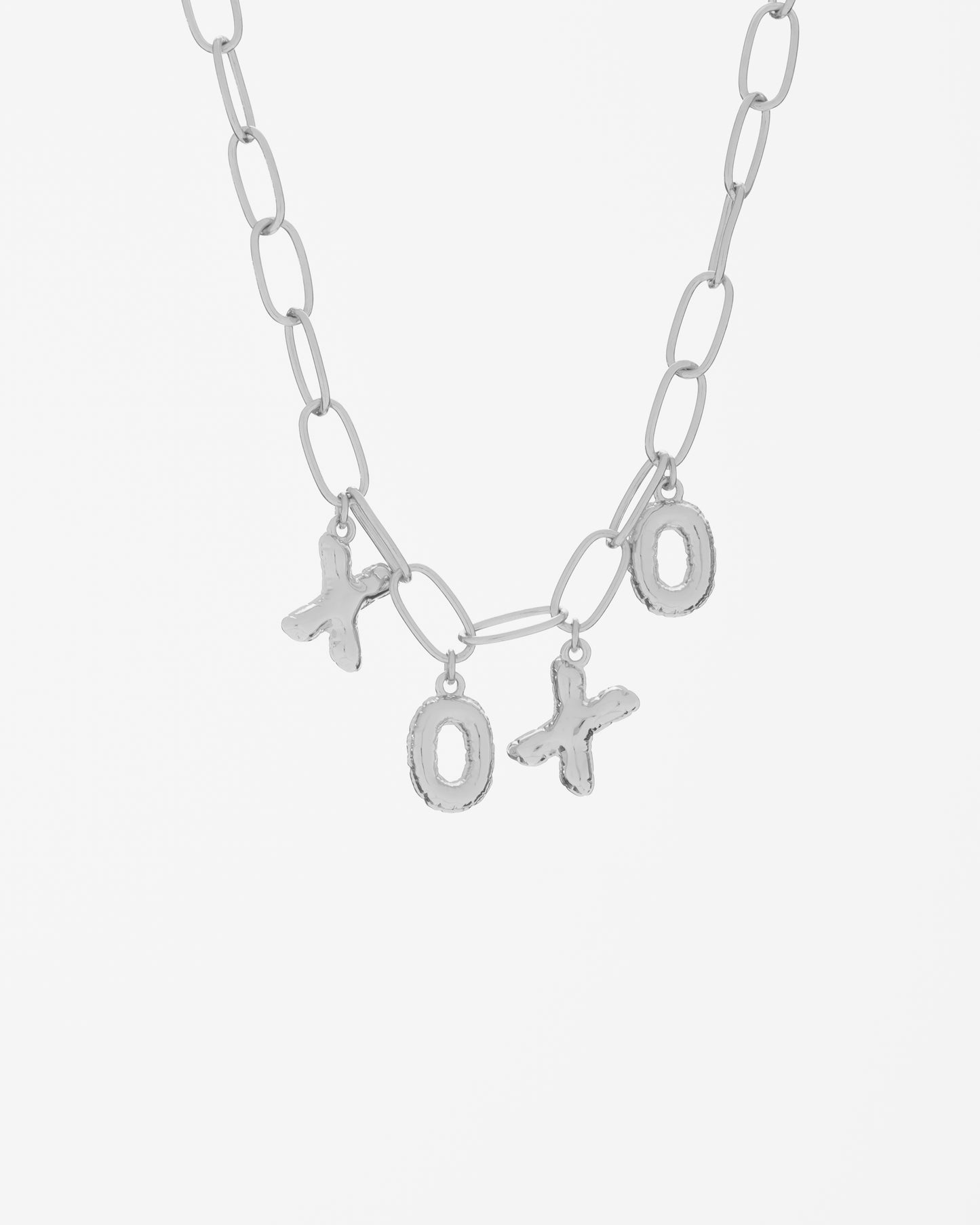 Collar Multicharms XOXO + Aretes Plata