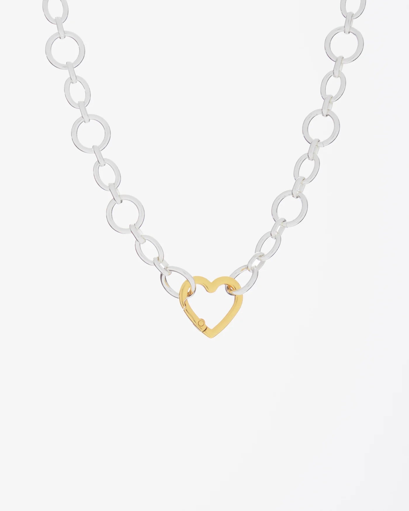 Collar Broche Corazón Silver/ Gold