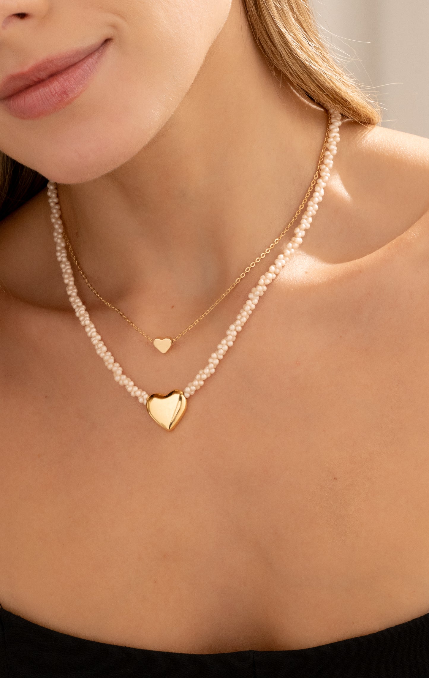 X2 Collares corazón + Aretes