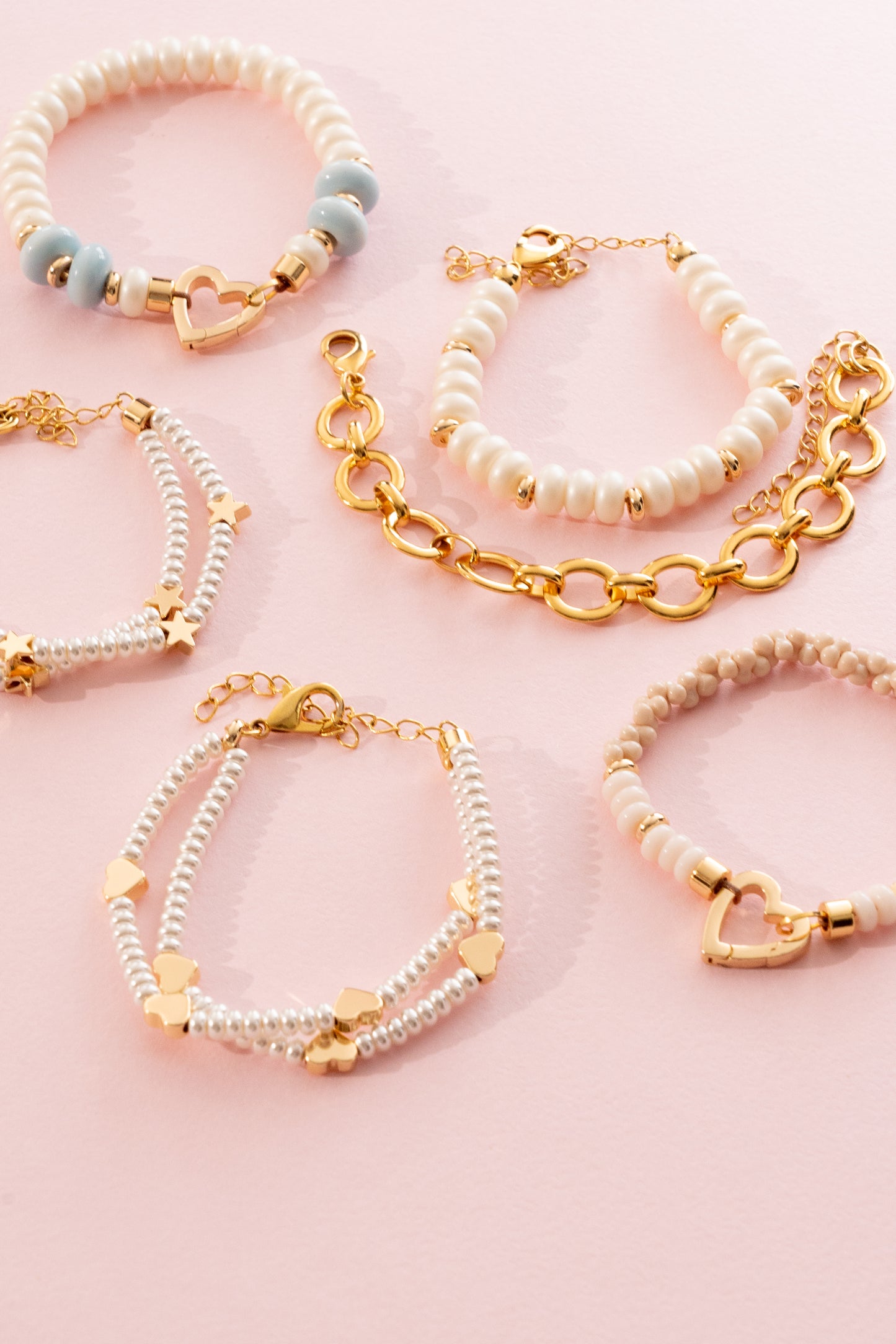 Pulseras 2 en 1 corazones