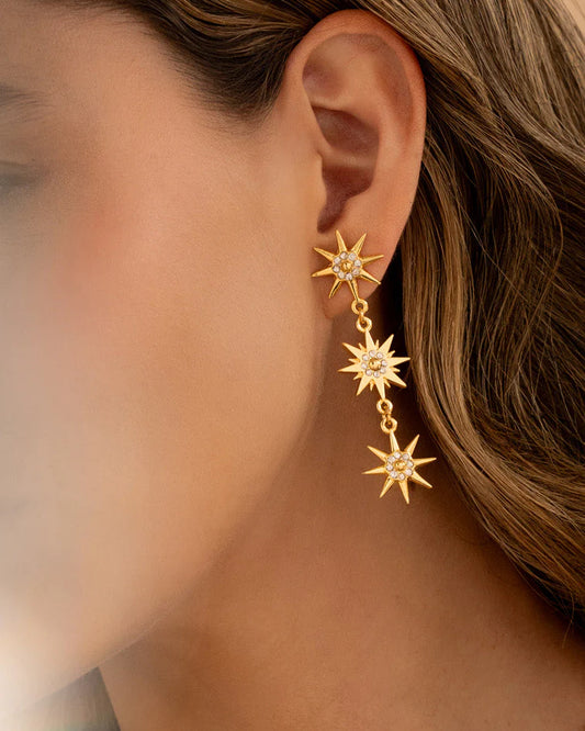 Aretes Estrellas Cristales X3