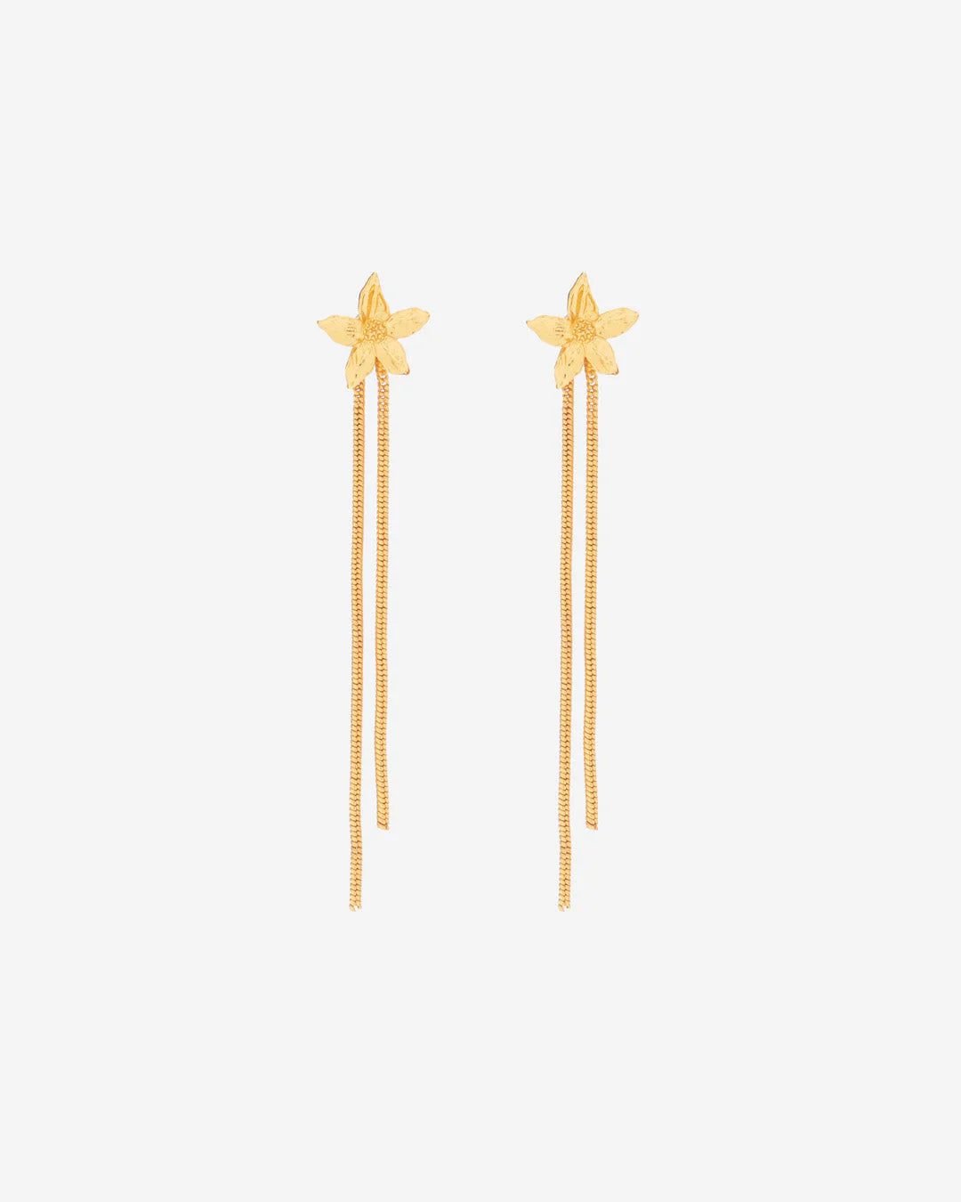 Arete 2 En 1 Flor Cadena