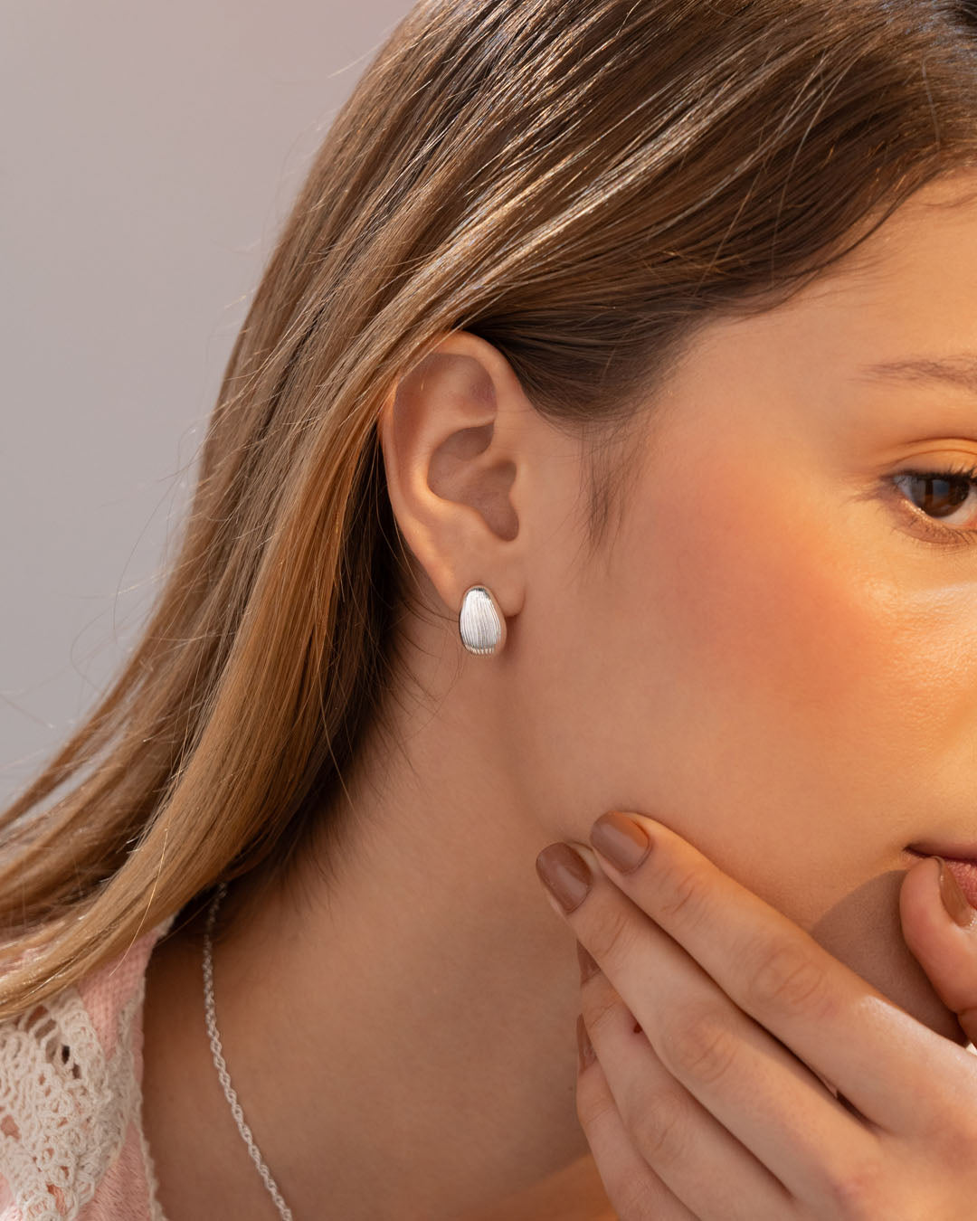 Aretes Hoja Plata