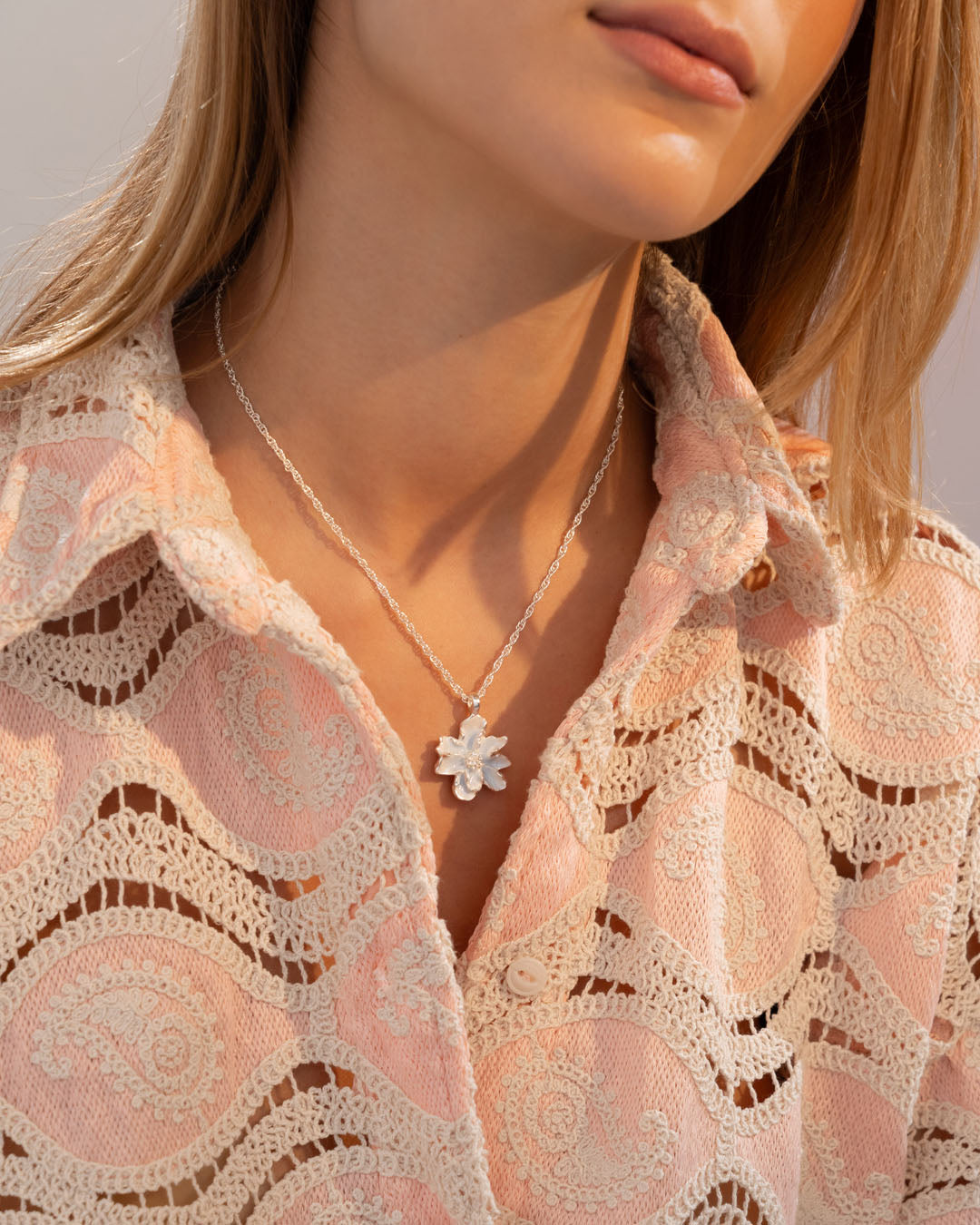 Collar Flor Plata