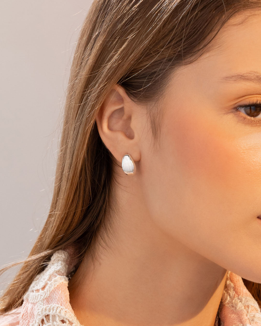 Aretes Hoja Plata