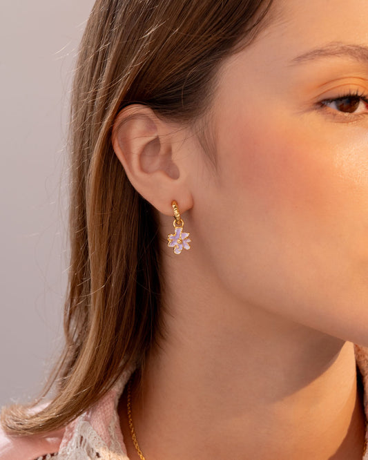 Aretes 2 en 1 mini Flor