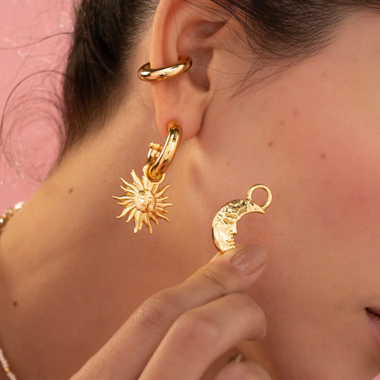 Argollas Sol y Luna Dorado