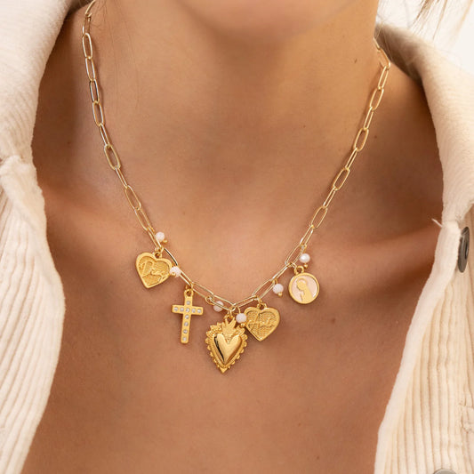Collar Religioso Jesús + Aretes