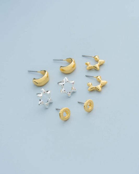 Set X4 Aretes Estrella .