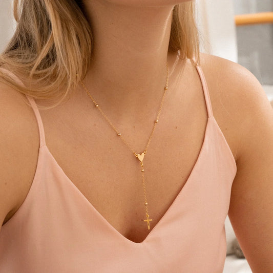 Cadena Rosario + Aretes