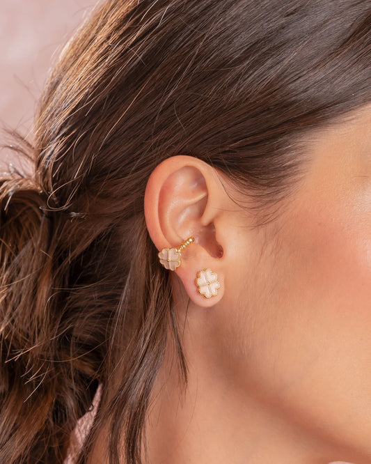 Set X2 Aretes Trebol Rosa