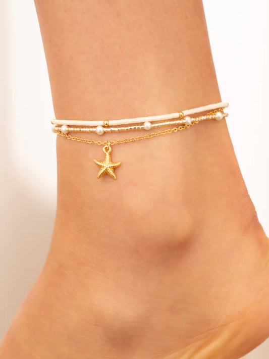 Tobillera Estrella de Mar + Aretes