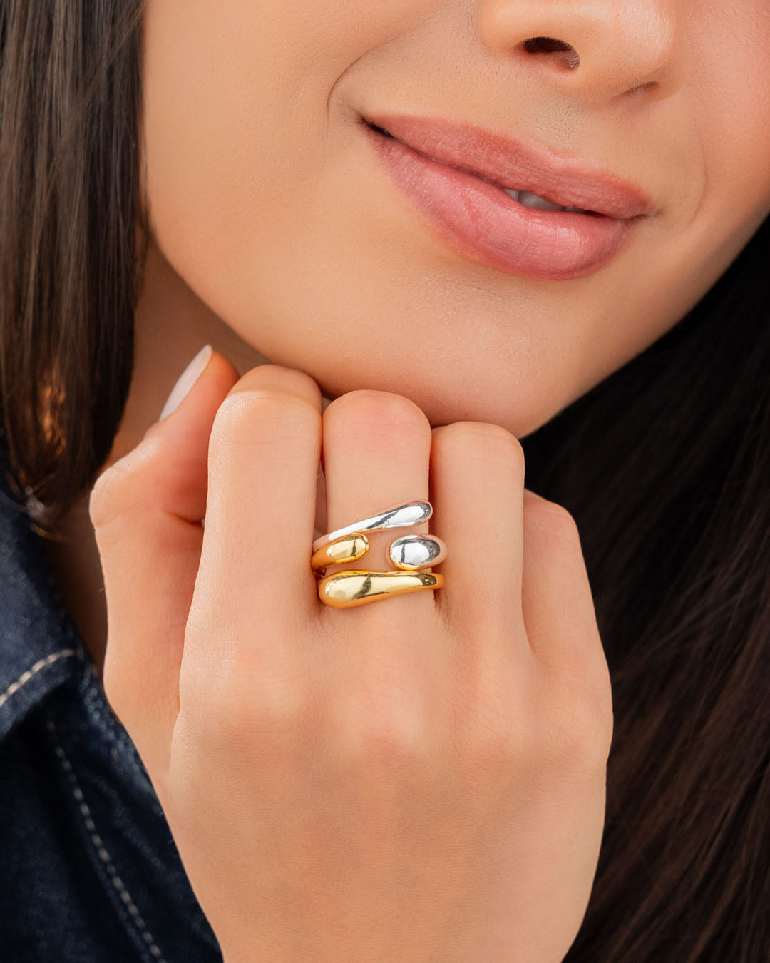 Anillo Duo Oro Silver