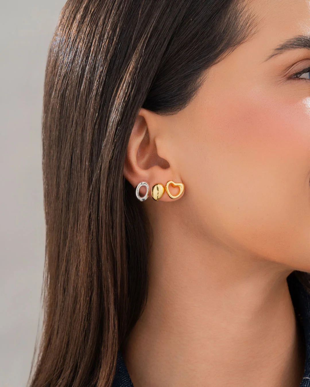 Set x 3 Aretes Ovalos y Corazon