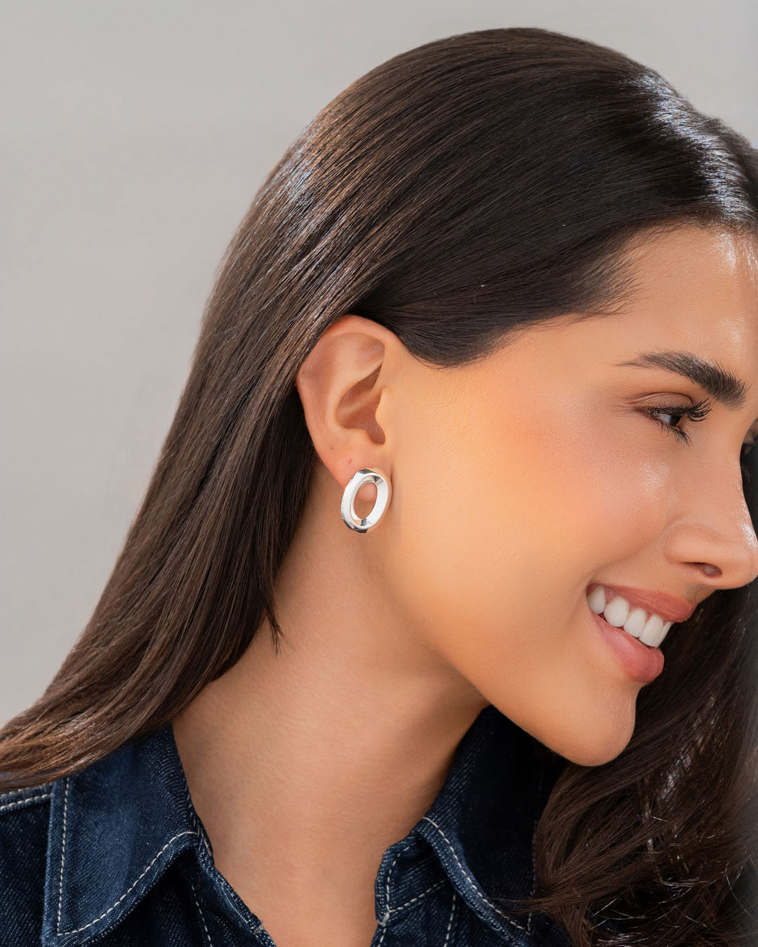 Aretes Maxi Ovalo Plata