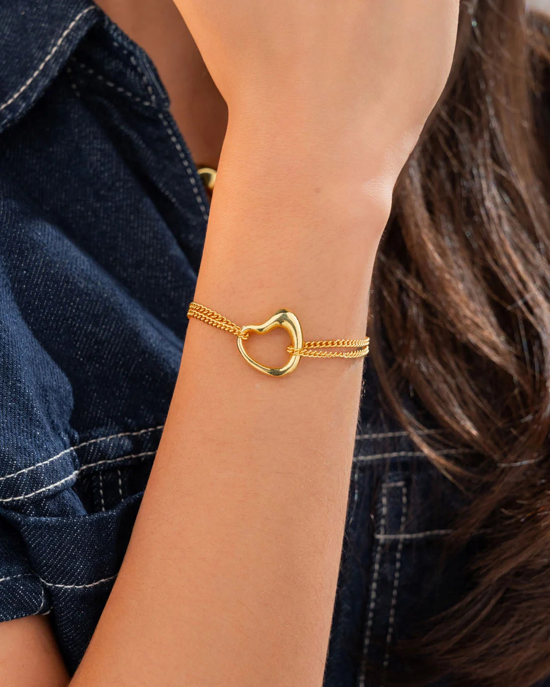 Pulsera + Aretes Corazón Amorfo