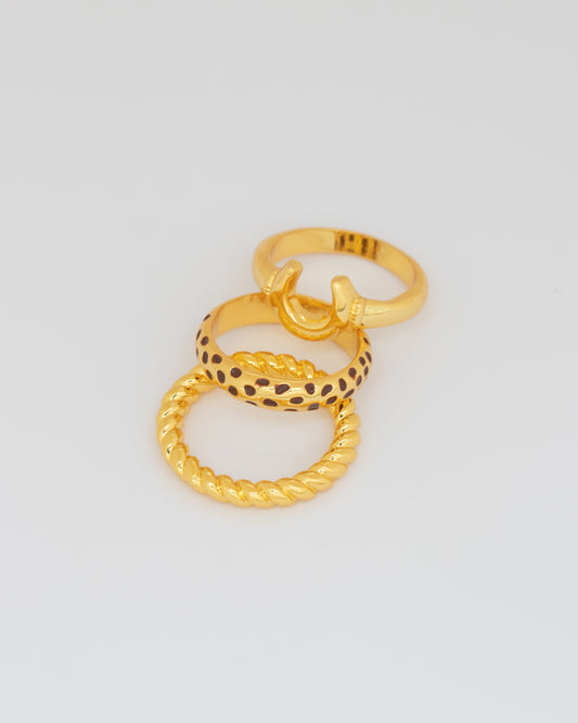 Anillos x3 Animal Print