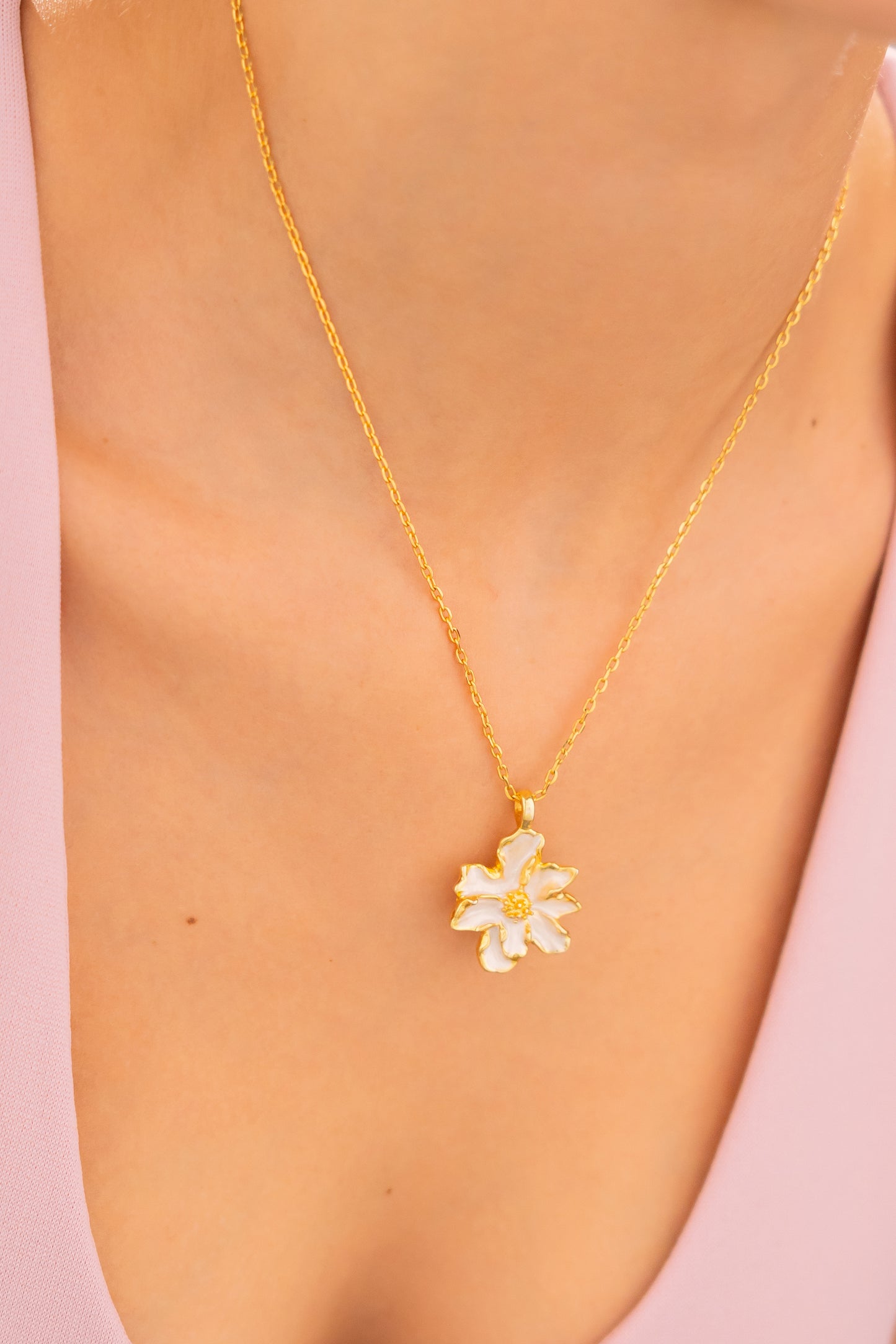 Collar Flor Perlado