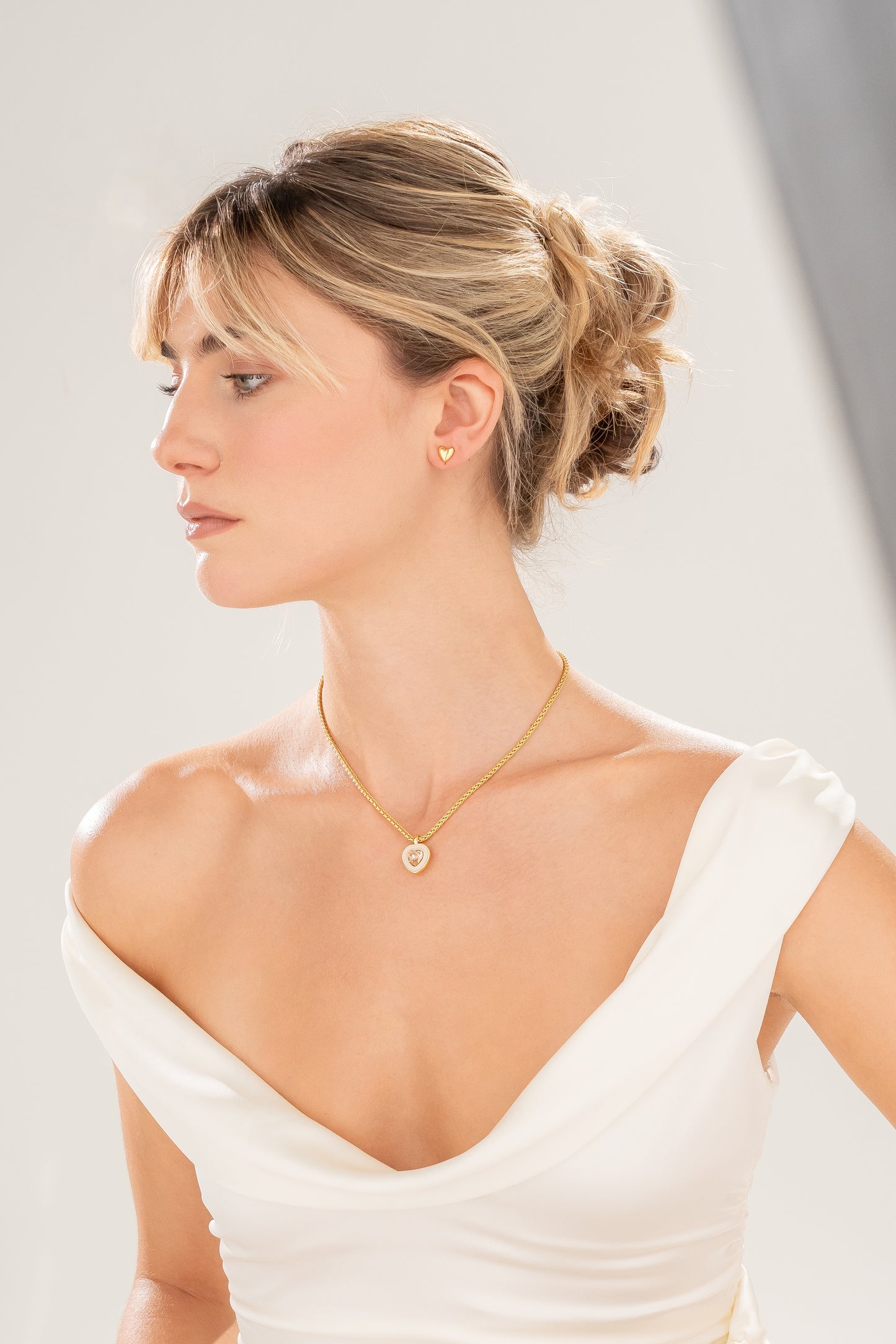 Collar Corazón Cristal Nude