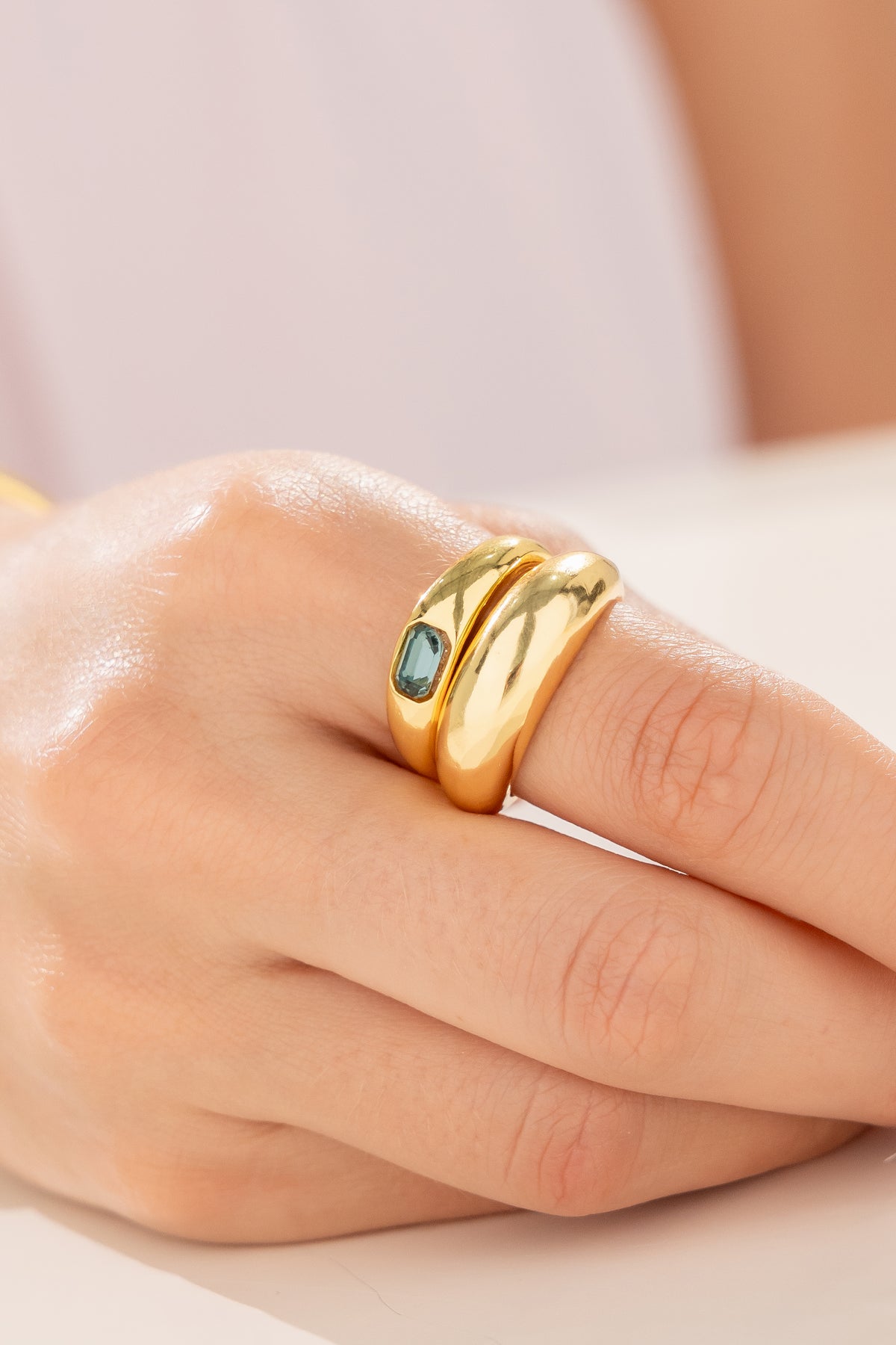 Set X2 Anillos Cristal Bold