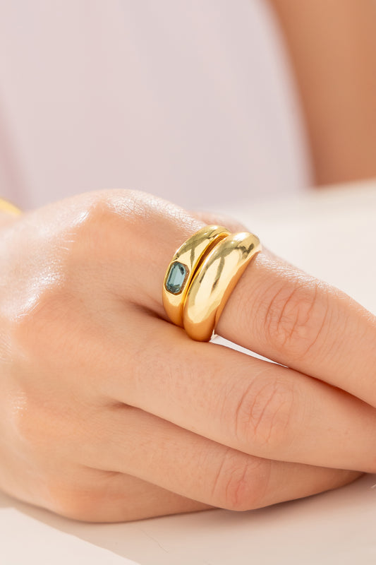 Set X2 Anillos Cristal Bold
