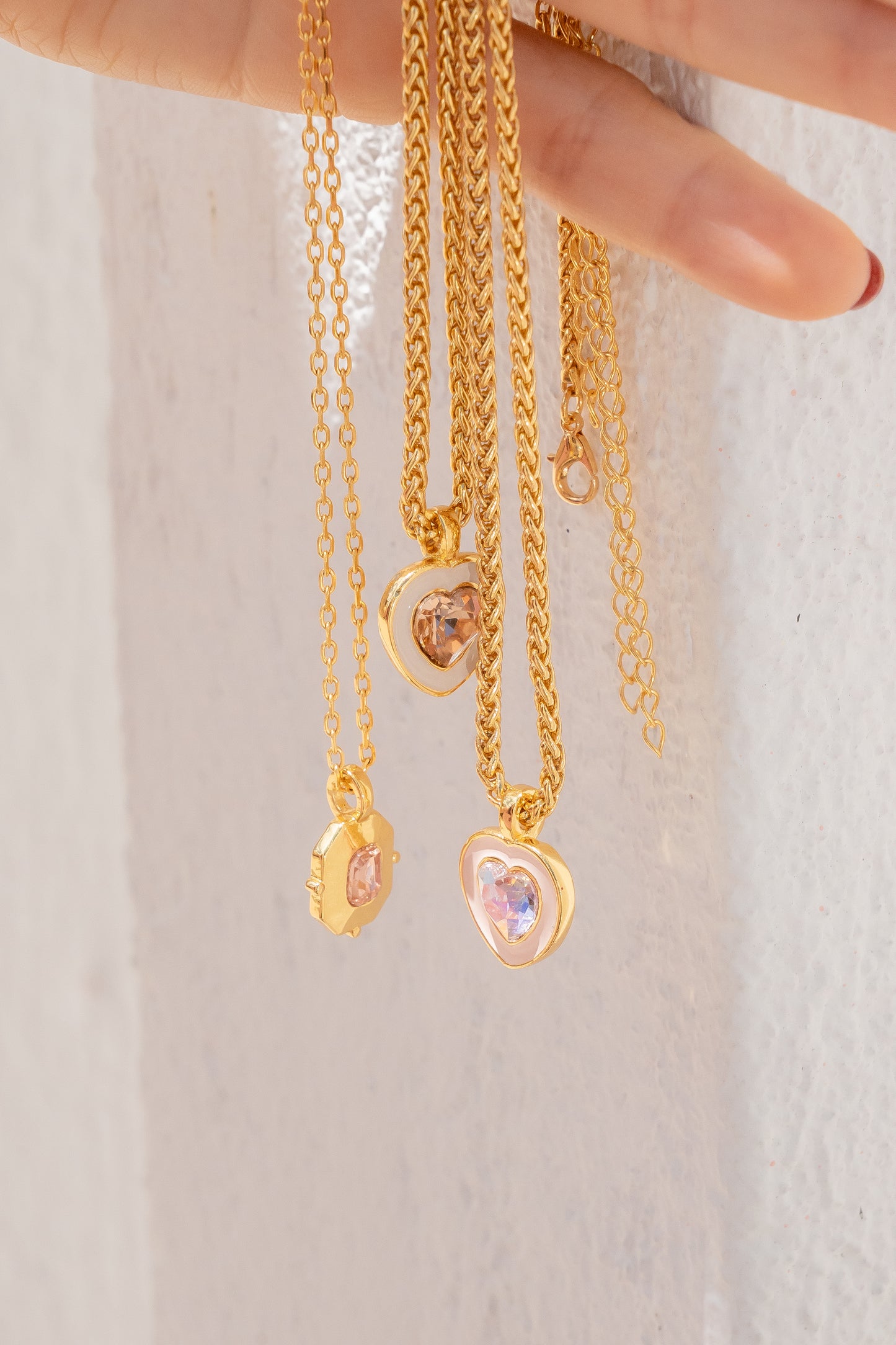 Collar Corazón Cristal Nude