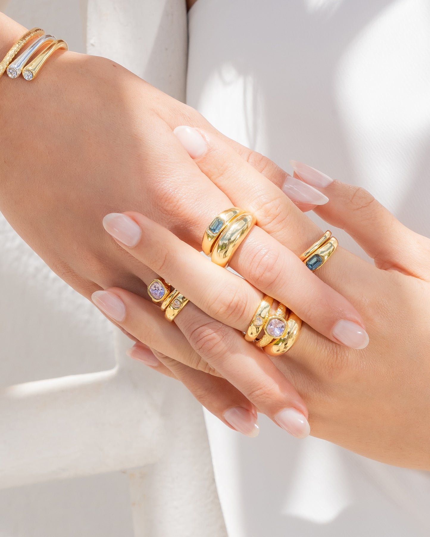 Set X2 Anillos Cristal Bold