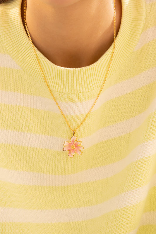 Collar Flor Rosa