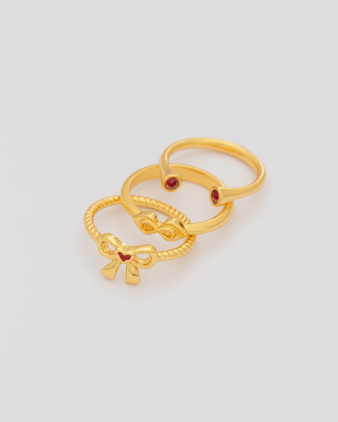 Set X3 Anillos Infinito Cristal