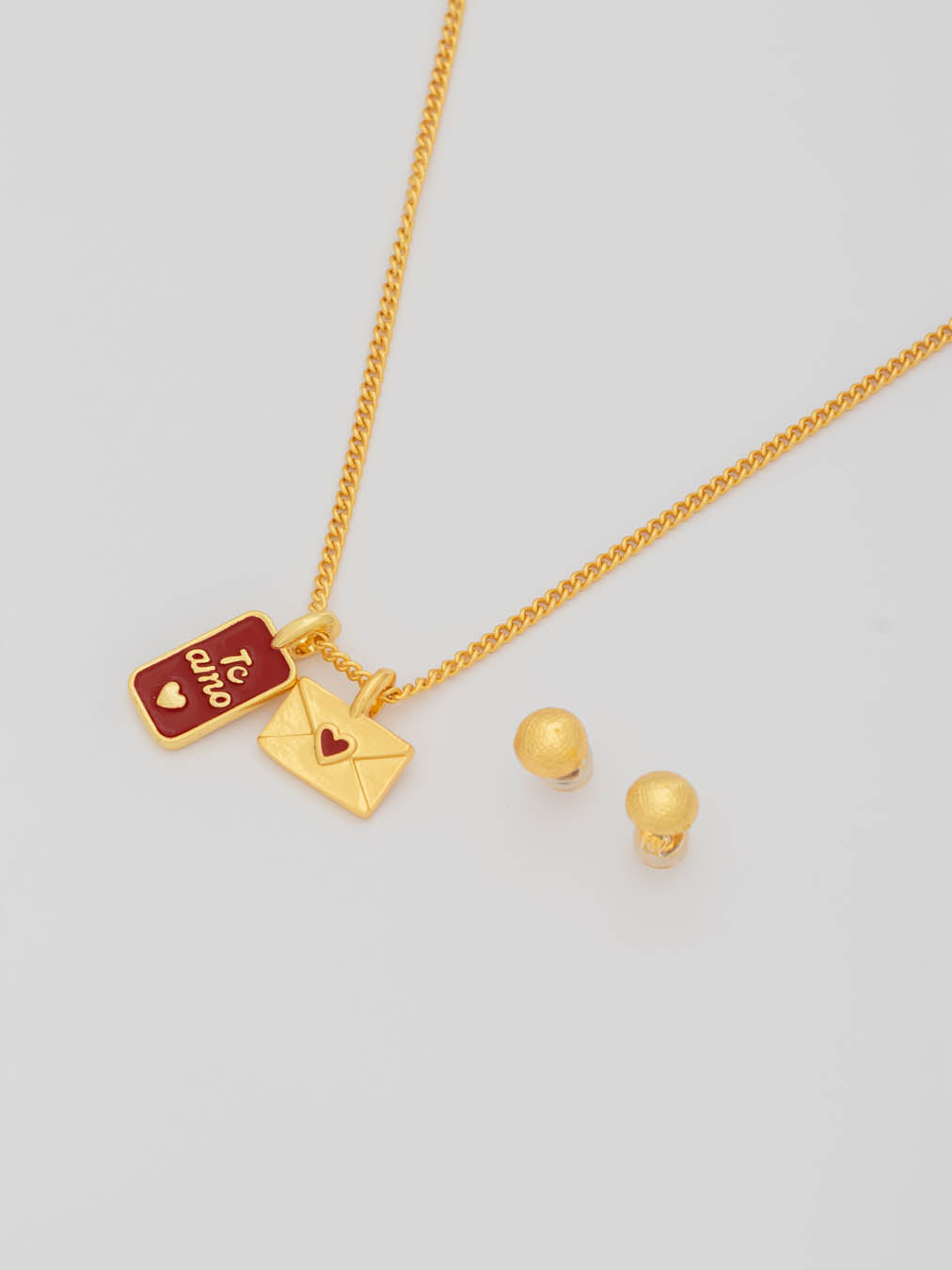 Collar Carta TE AMO + Aretes