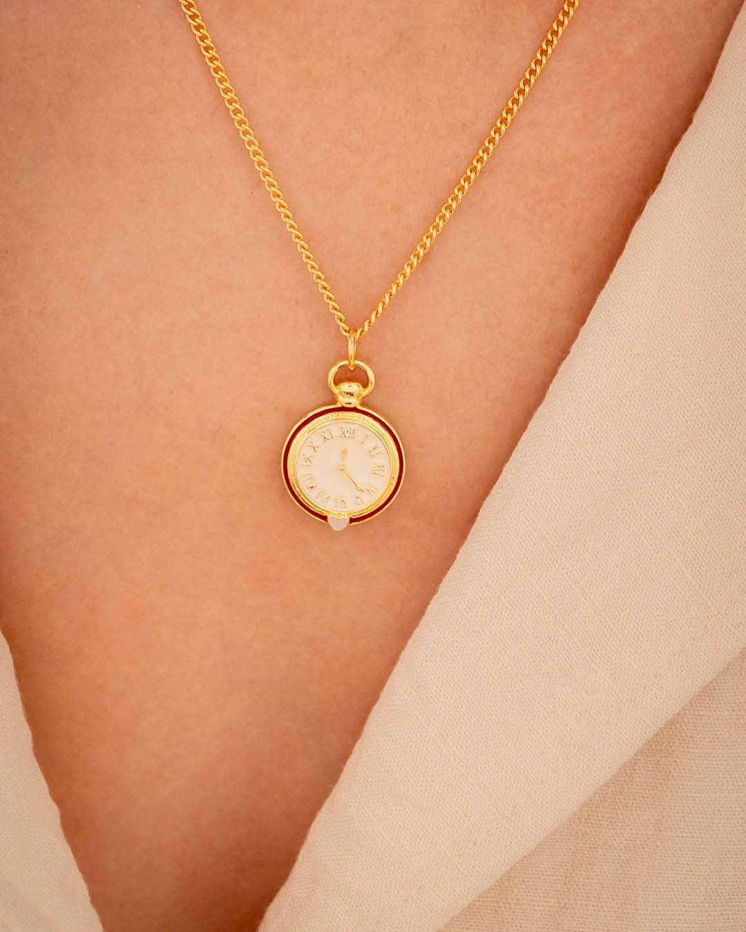 Collar Reloj + Aretes