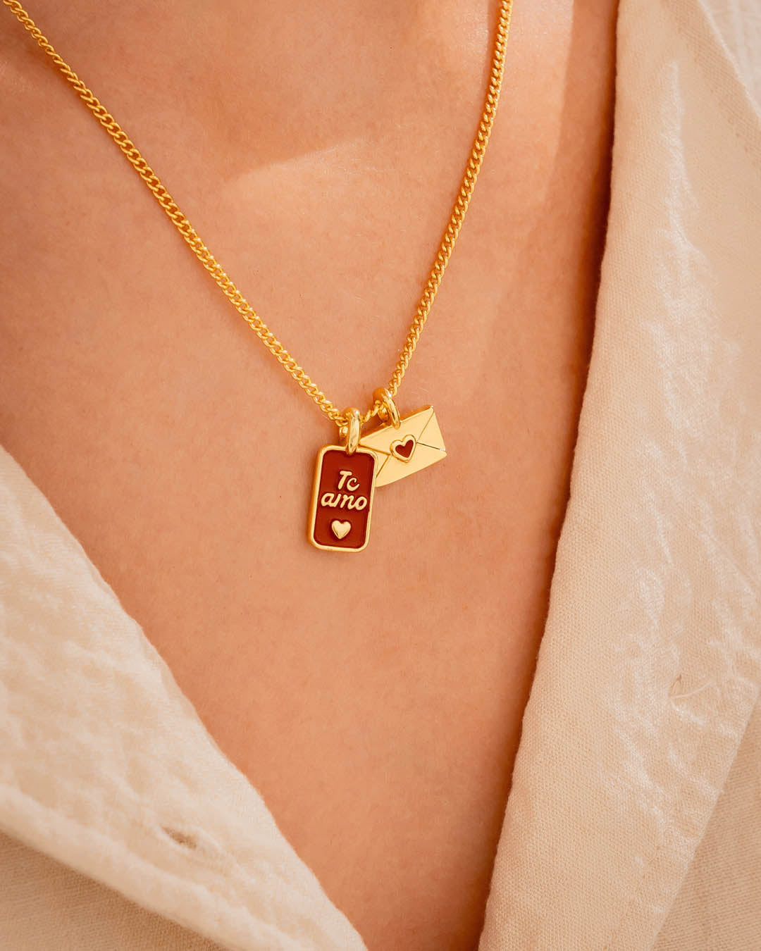 Collar Carta TE AMO + Aretes